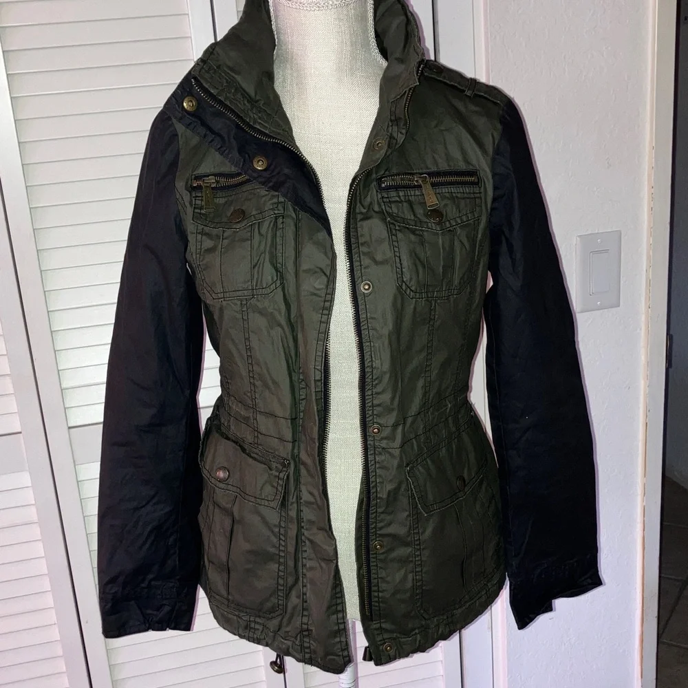 MICHAEL‎ Michael Kors Green Anorak Jacket with hood size XS
